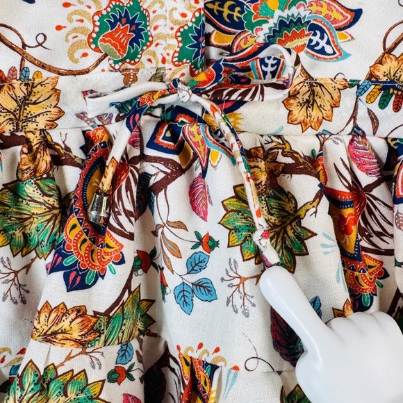 Pink Lane Floral Paisley Sleeveless Button Front Dress Multicolor Girls sz 3 22 - Picture 5 of 9